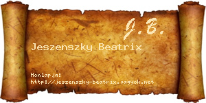 Jeszenszky Beatrix névjegykártya