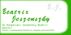 beatrix jeszenszky business card